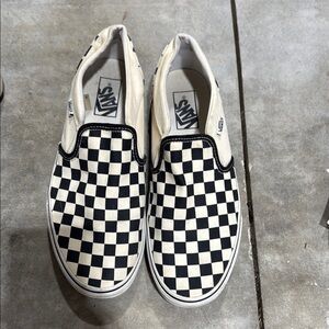 Vans Black and White Checkerboard Slip-Ons